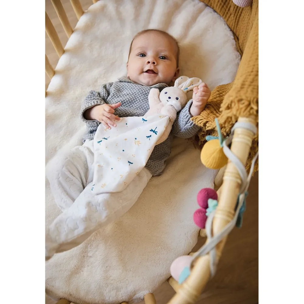 Kaloo Doudou Lapin Carre Douceur Blanc Delicat^ Doudou Bio