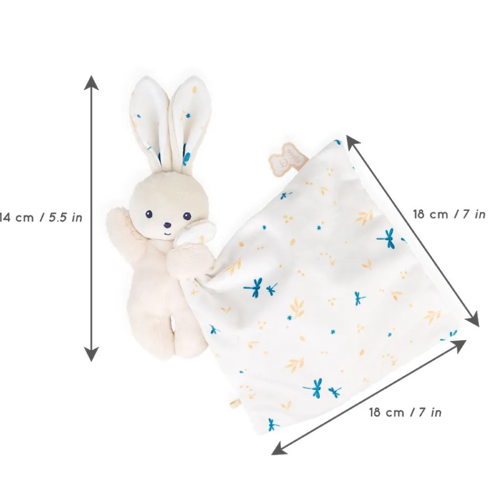 Kaloo Doudou Lapin Carre Douceur Blanc Delicat^ Doudou Bio