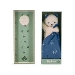 Kaloo Doudou Ours Carre Douceur Noctambule^ Doudou Bleu