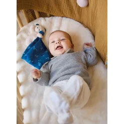 Kaloo Doudou Ours Carre Douceur Noctambule^ Doudou Bleu