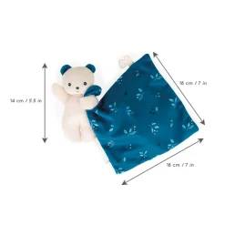 Kaloo Doudou Ours Carre Douceur Noctambule^ Doudou Bleu