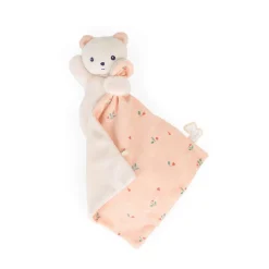 Kaloo Doudou Ours Carre Douceur Feuilles D'Amour^ Doudou Rose
